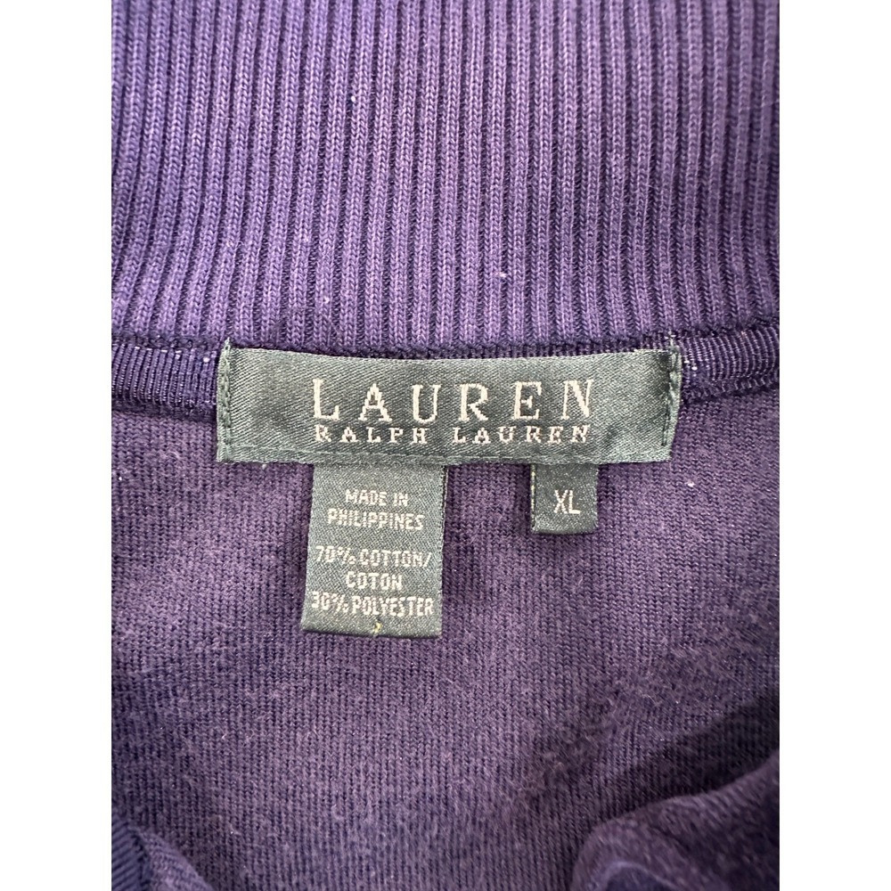 LRL Ralph Lauren Navy Velvet Track Jacket Sz XL Gold Snaps Vintage Y2K City Chic - Picture 7 of 13